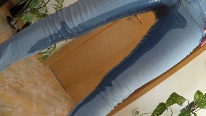 Jeans Wetting and Shower in It