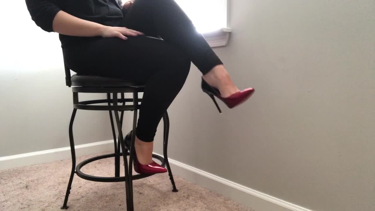 Sexy Heel JOI with Cum Countdown at Work