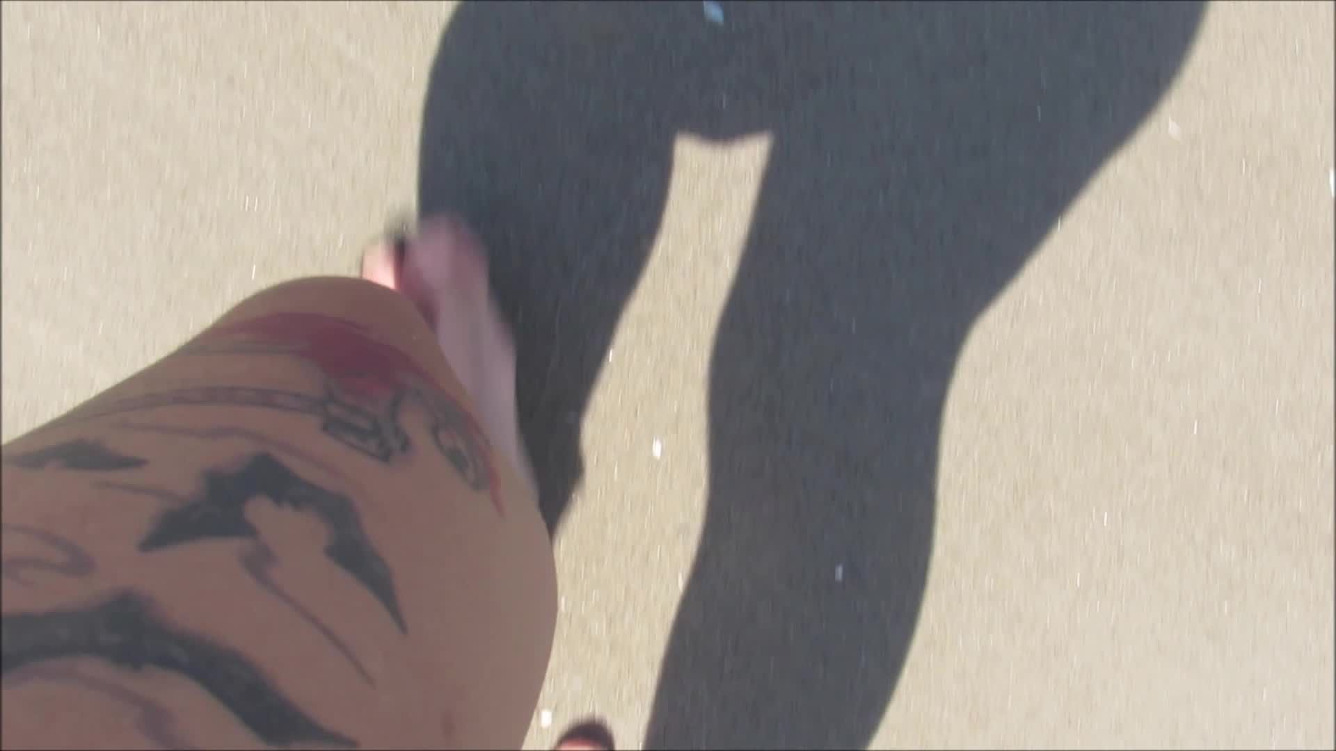 Barefoot Walking on the Beach