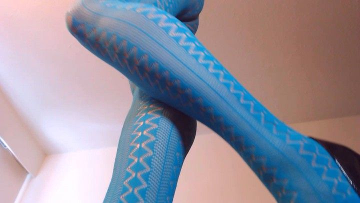 Perv's POV: Blue Knit Stockings