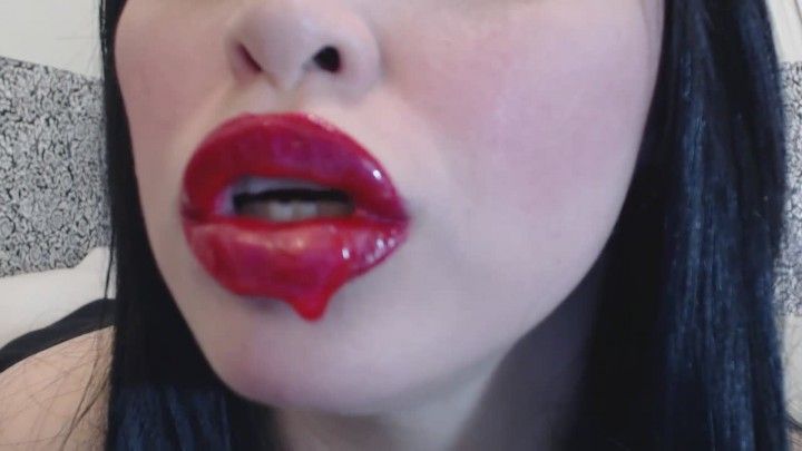 Dripping Red Lips