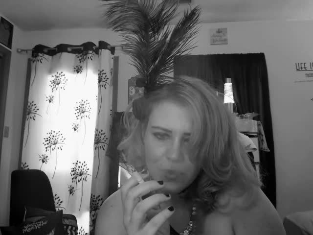 Costumed Smoking After Camshow-Burlesque