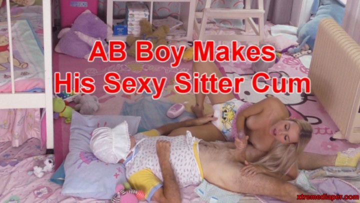 AB Boy Makes His Sexy Sitter Cum