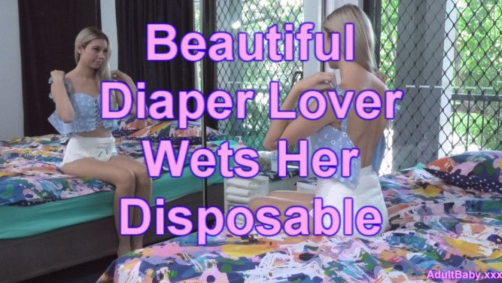 Beautiful Diaper Lover Wets Her Disposab