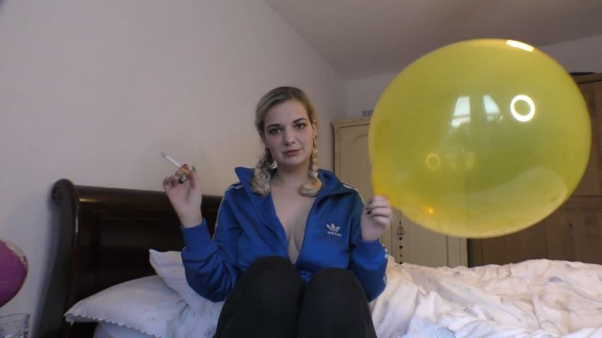 Bursting Huge Balloons With Cigarettes