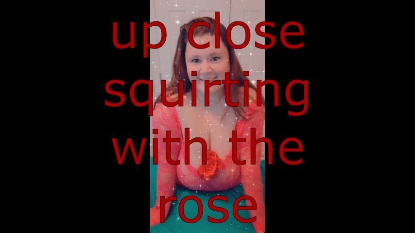 no sound! squirting with the rose