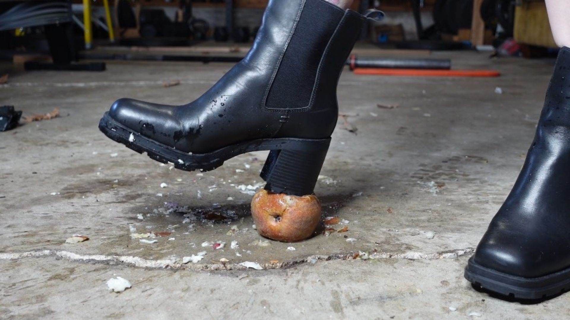 Crushing Fruits and Veggies in Ankle Boots