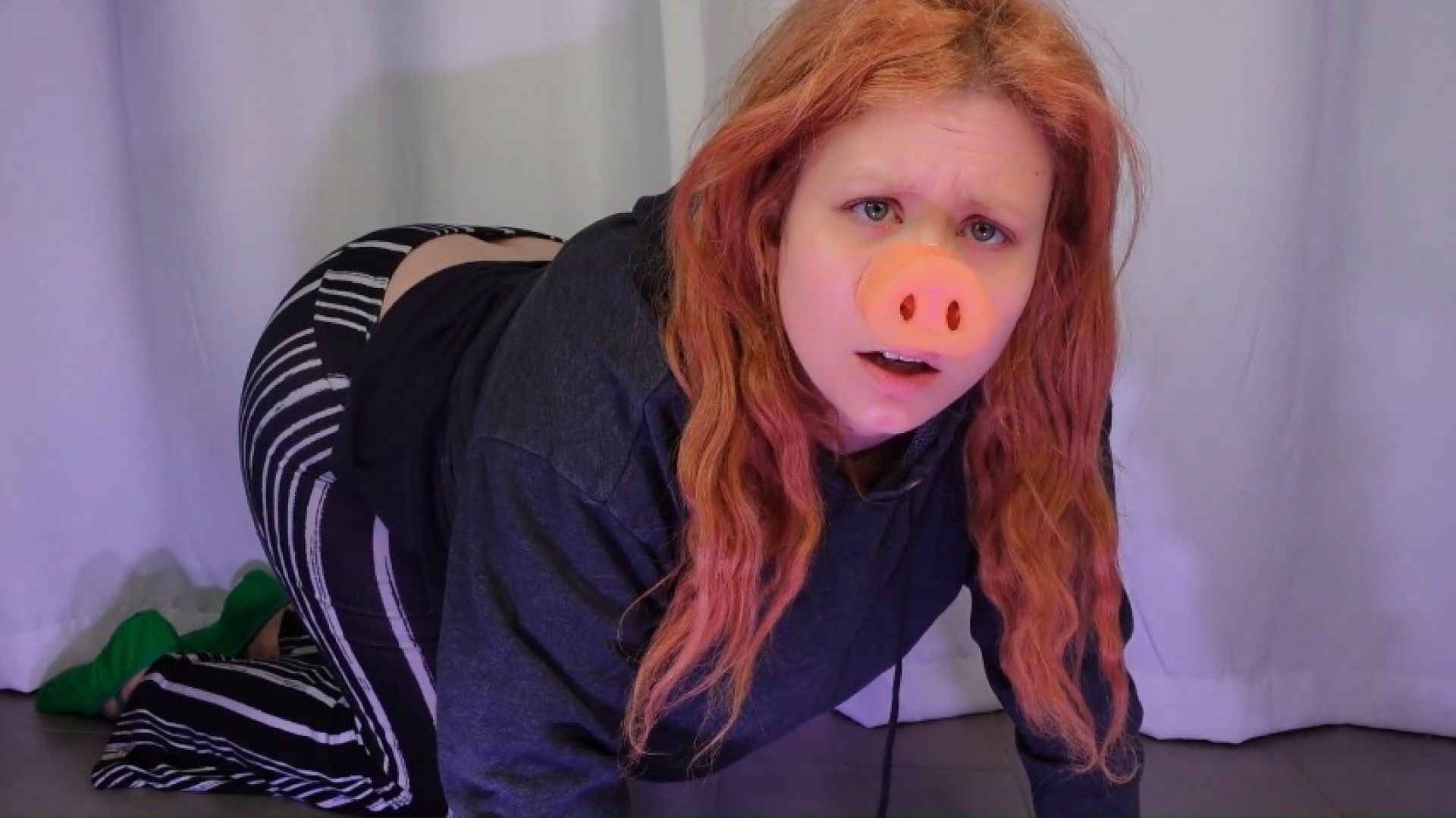 Deanna transformed into a PIG