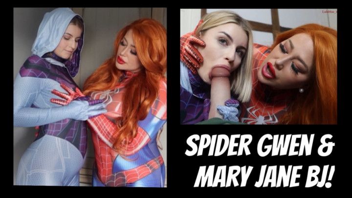 SPIDERGWEN AND MARYJANE DOUBLE BLOWJOB