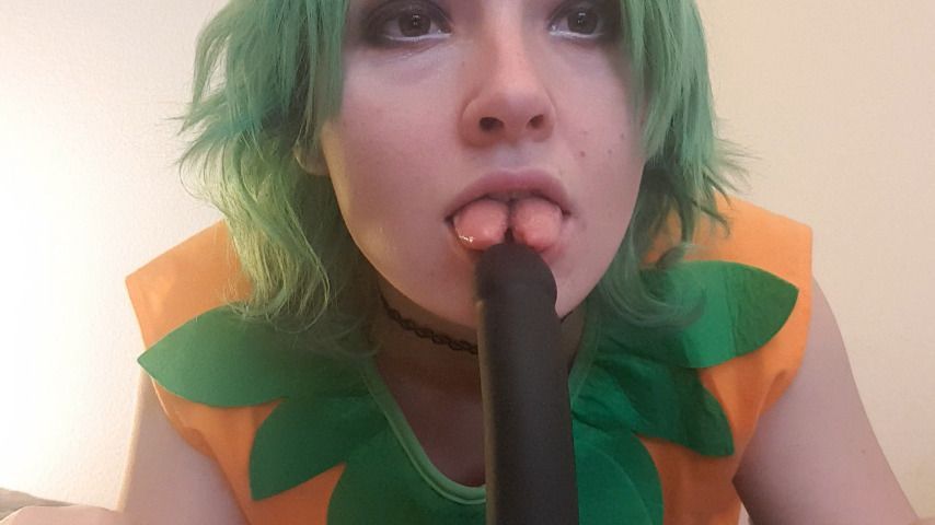 Sucking On A Dildo In My Pumpkin Halloween Costume