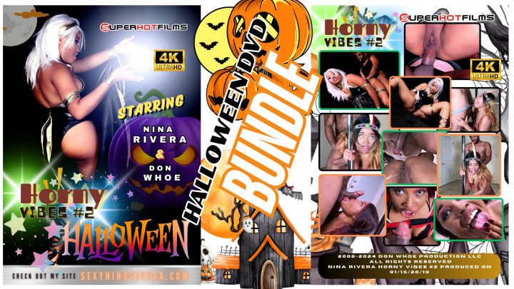 GET 3 FULL SCENES!!! Halloween DVD Bundle Horny Vibes 2