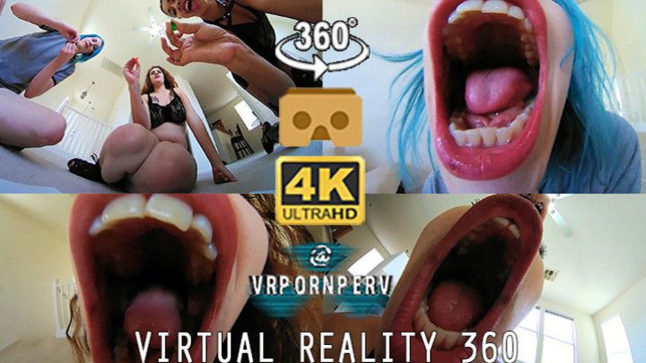 VR360 - 3 Giantess Brats Eat Dinner