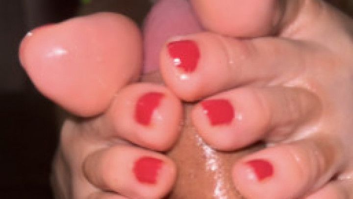 Close-up Footjob video