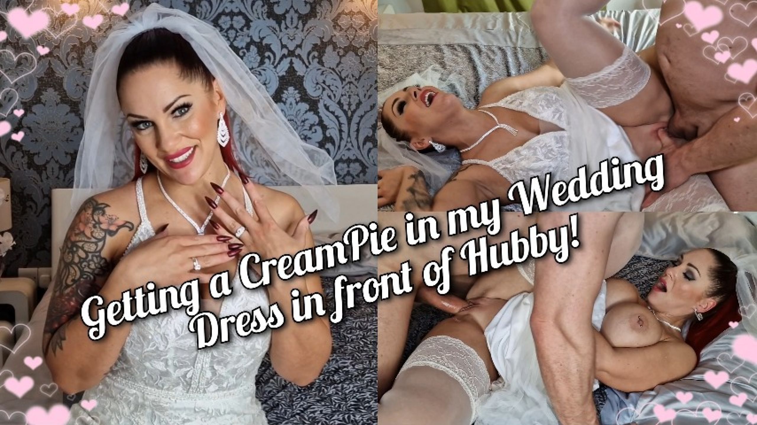 Getting A Creampie In My Wedding Dress In Front Of Hubby