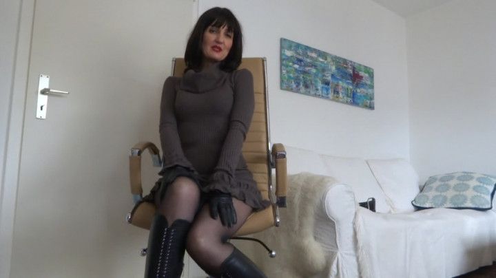 Sweater fetish: squirt on sweater dress