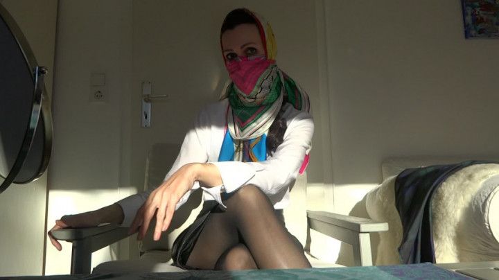 Silk scarf mask and headscarf in 2 layer