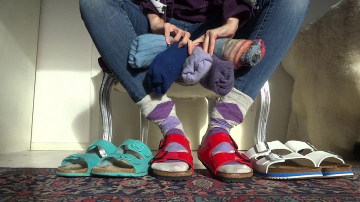 Socks and Slippers Show: Cum on socks fe