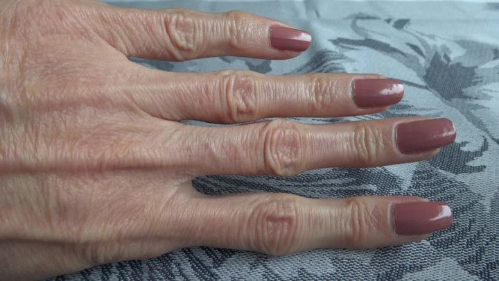 Classic nails of normal length - close