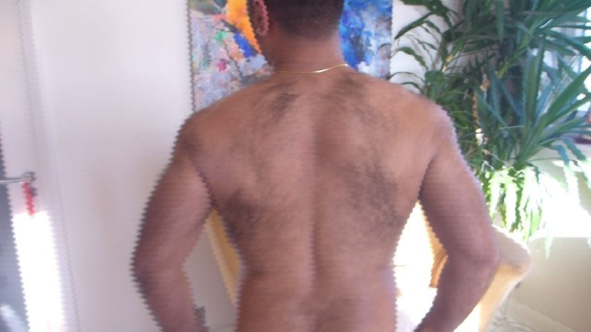 My hairy muscular broad back