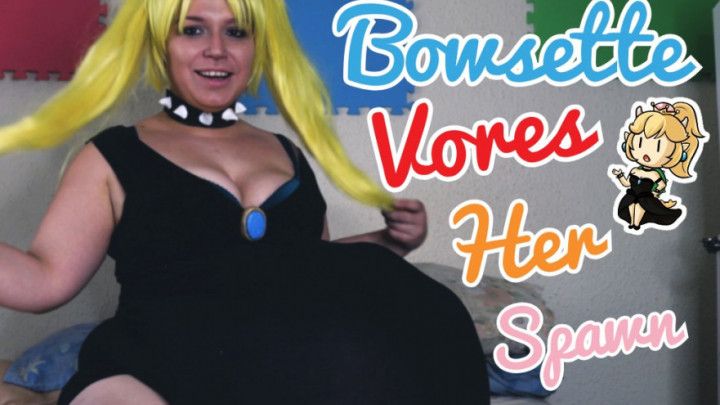 Bowsette Vores Her Spawn- Same Size Vore