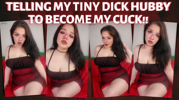 Telling My Tiny Dick Hubby To Cuck