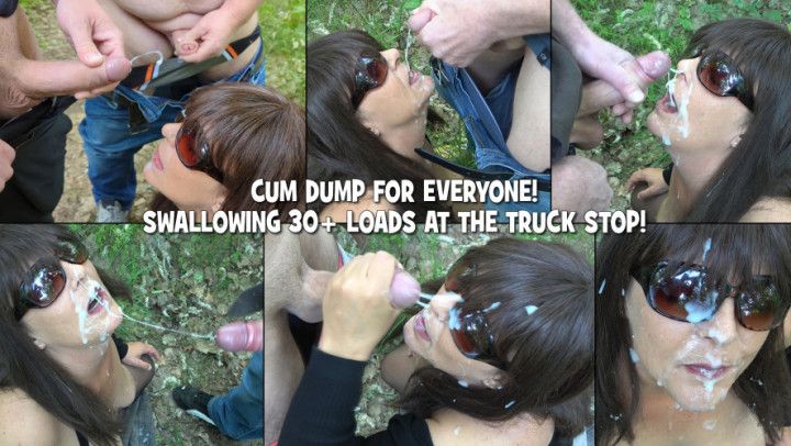 Swallowing over 30 loads in the bushes at the truck stop