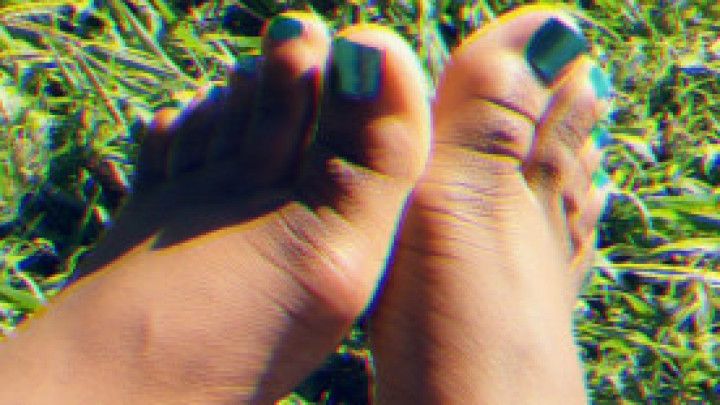 My Pretty Ebony Feet Outside