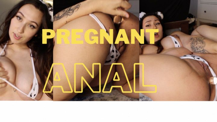 Pregnant cow anal fuck