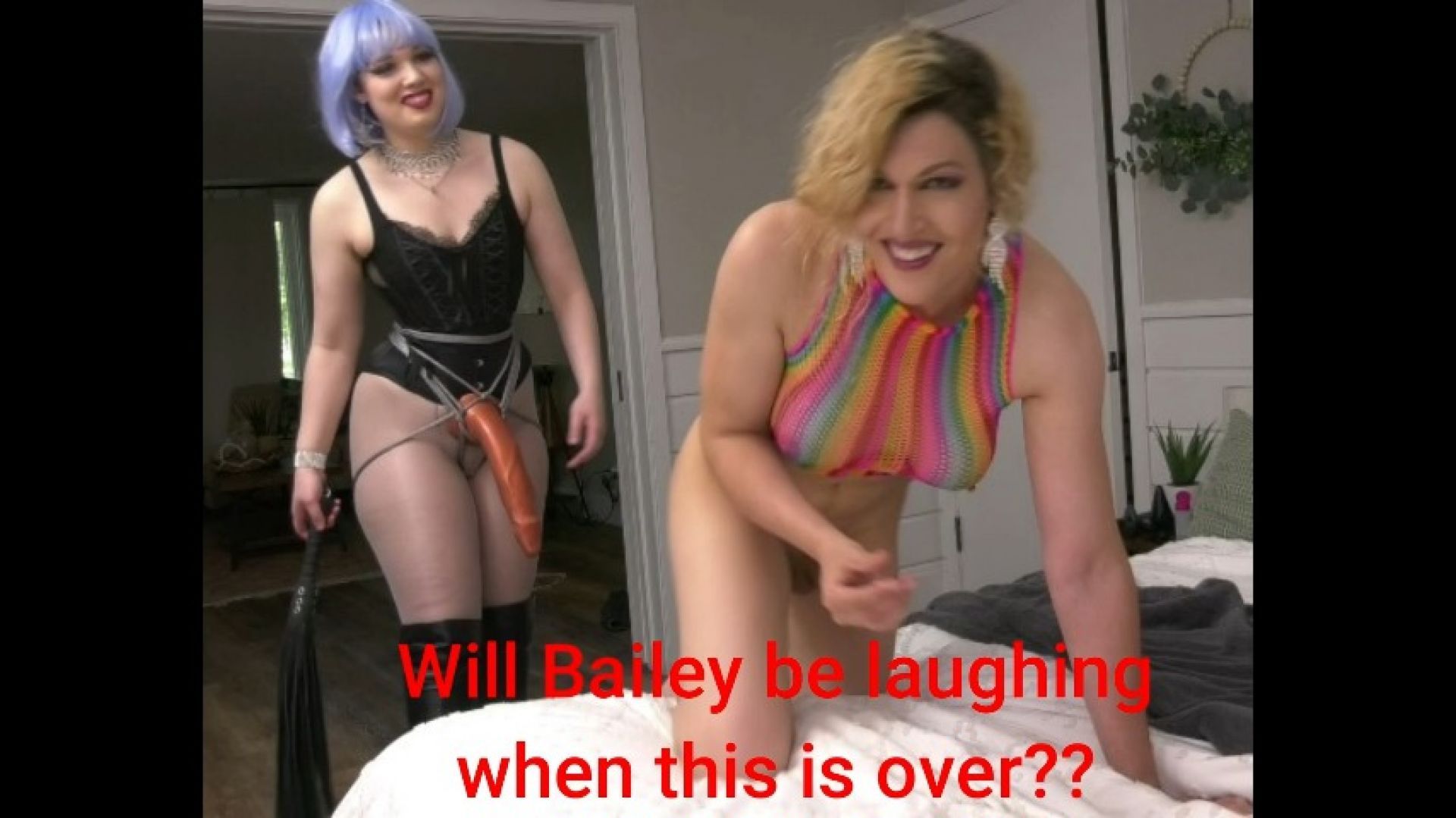 Mistress Psy FUCKS Bailey with GIGANTIC DILDO