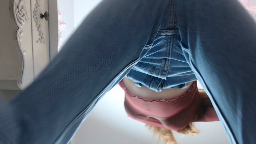Sitting on your face in jeans