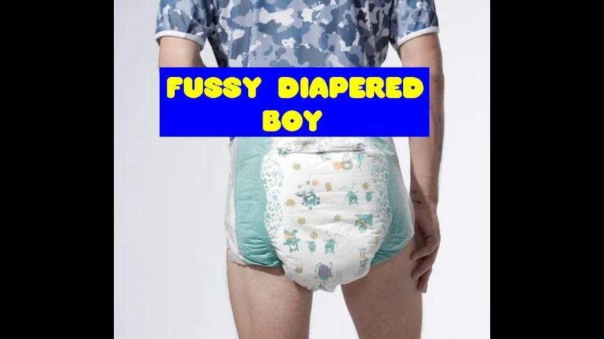 Fussy diapered boy