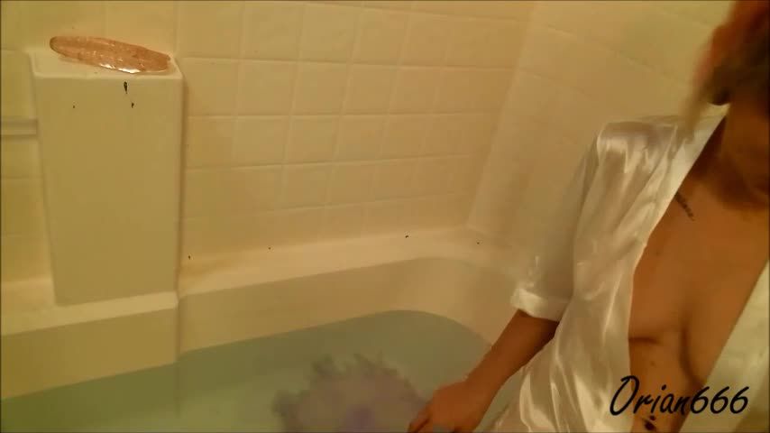 A Silk White Robe and a Purple Bath