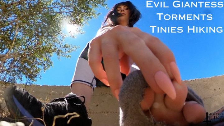 HD Evil Giantess Torments Tinies Hiking