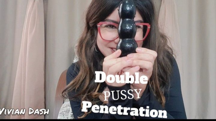 Double Pussy Penetration DPP Stretch with Big Toys Fisting