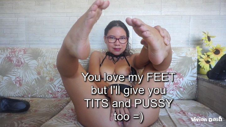 Feet pussy and tits? YES