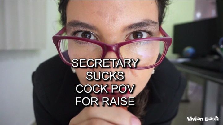 Secretary sucks Boss' cock POV for raise