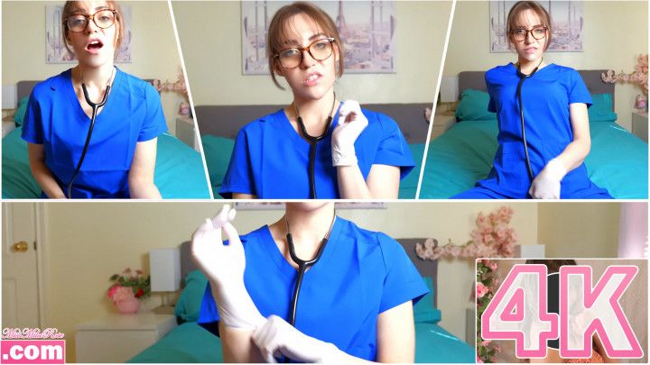Nurse's White Latex Glove Tease &amp; JOI
