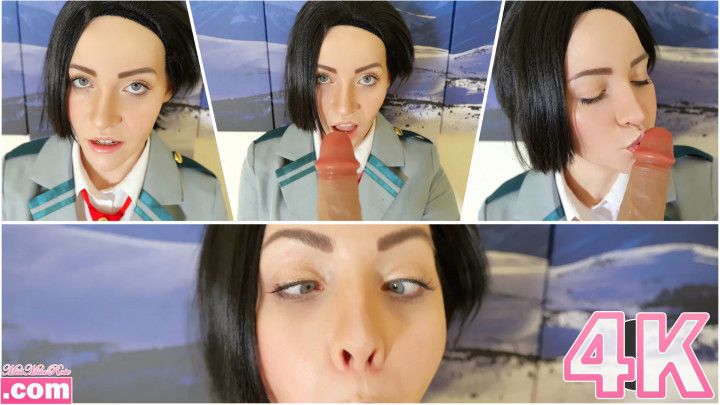 Momo Yaoyorozu's Ahegao Blowjob