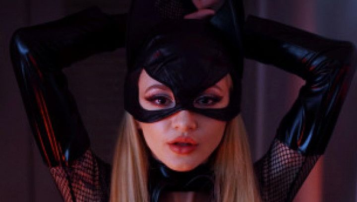 Lola Fae - Petite Leather Catwoman Cosplay With Chris Saint