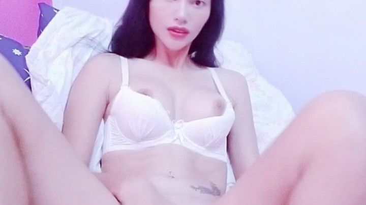 Trans Femboy Meena Sultry Striptease in White Bra &amp; Panties