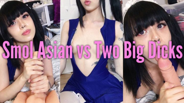 Smol Asian vs 2 Big Dicks