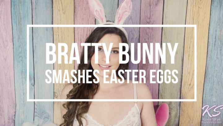 Bratty Bunny Smashes Easter Eggs