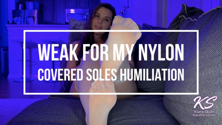 Nylon Covered Feet Humiliation + Worship