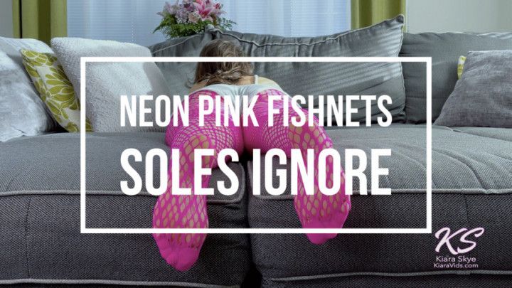 Neon Pink Fishnet Soles Ignore
