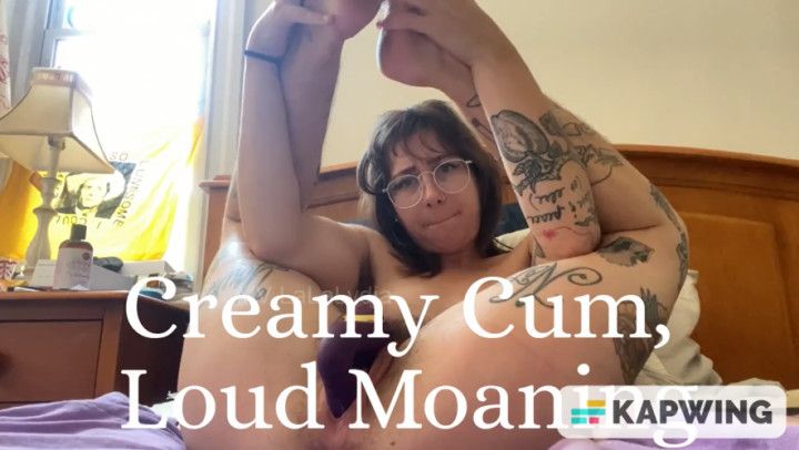 Creamy Cum, Loud Moaning, Hairy Pussy