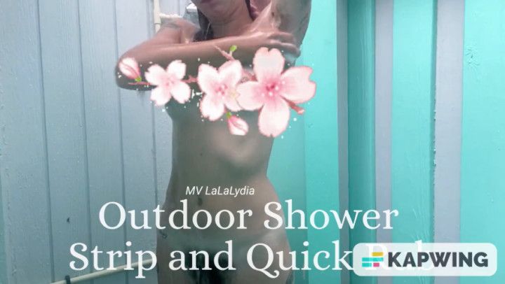 Outdoor Shower Strip and Quick Rub