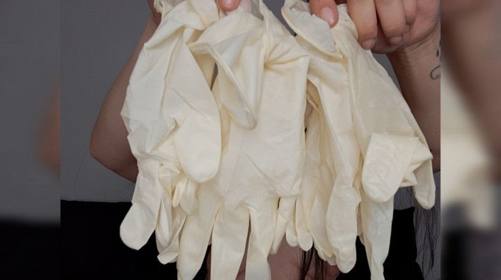 Latex gloves fetish