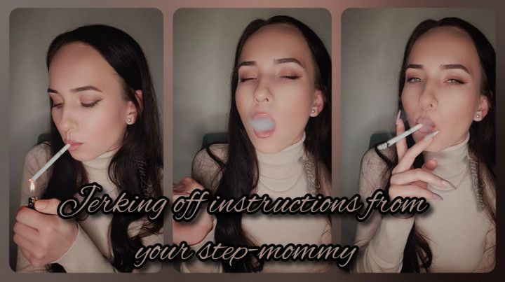 Jerking off instructions from your step-mommy