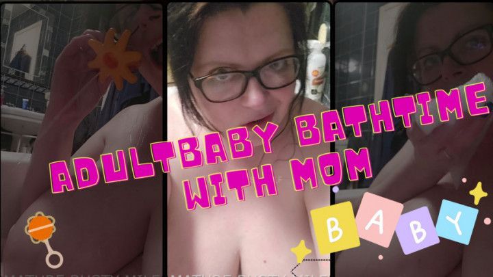 Adultbaby POV Bathtime and Naked Feeding with Mommy