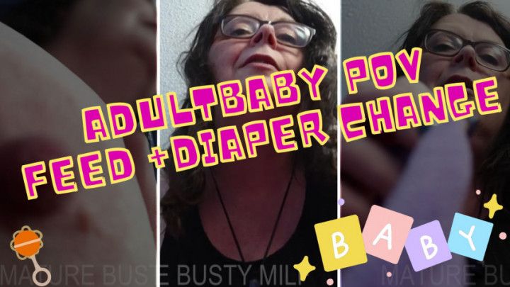 Adultbaby POV Night Feed and Diaper Change